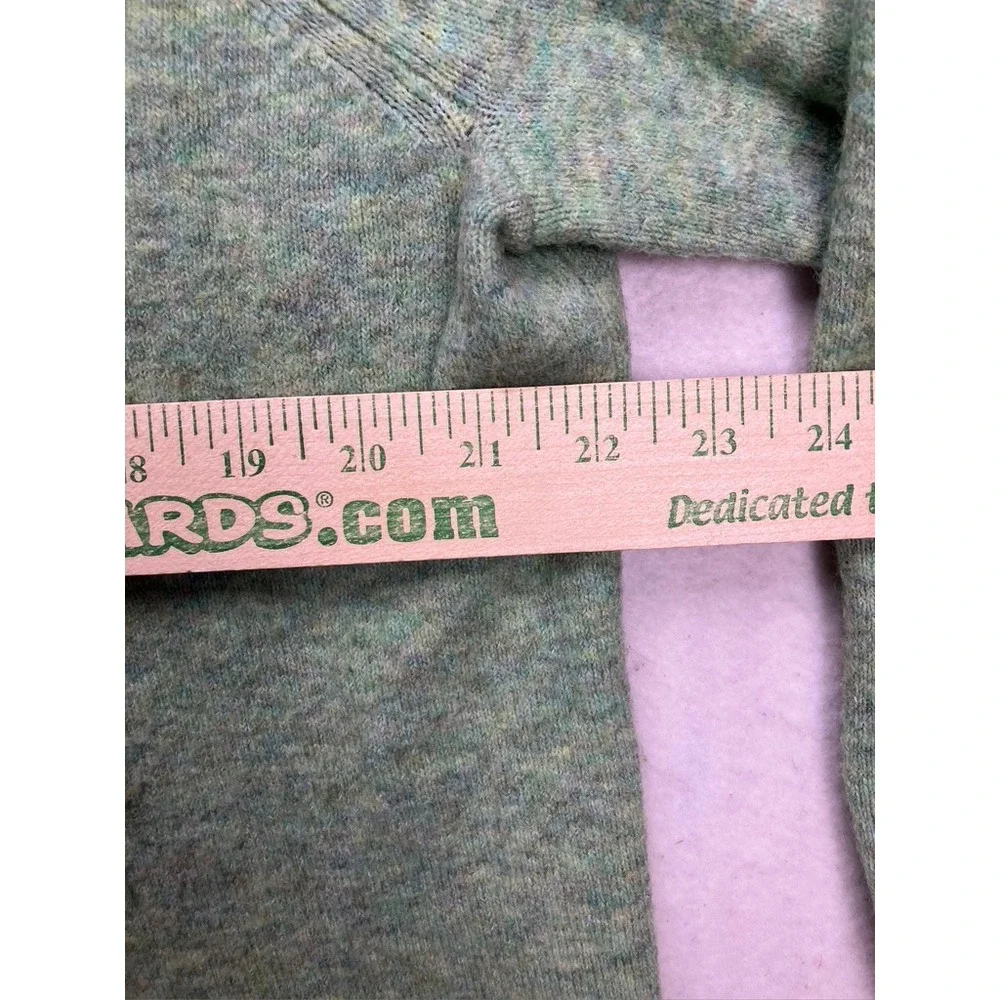 J.Crew Turtleneck Sweater Women Large Green Wool Alpaca Blend Raglan